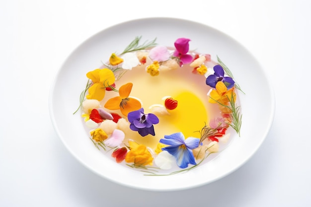 Kreatywne danie w pastelowej misce