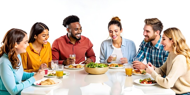 Zadowoleni użytkownicy degustują posiłek